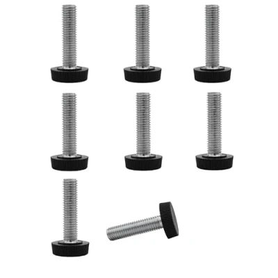 Immagine di SKIR&#039;CO 8 piedini di livellamento per mobili, M10 x 40 mm, gambe rotonde regolabili diametro 25 piedino livellatore filettatura
