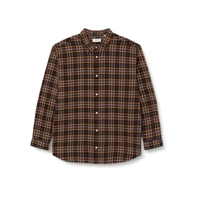 Immagine di JACK&amp;JONES PLUS Jorjoshua Check Shirt LS Pls Camicia Casual, Marrone Cioccolato, XXXXXL Uomo