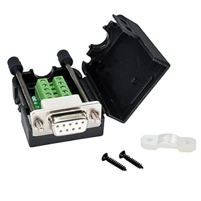 Immagine di Oiyagai Adattatore DB9 D SUB RS232 VGA 9 Pin Terminali Segnale a Rottura Copertura in Plastica 2 File (Femmina con Vite)