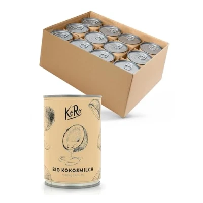Immagine di KoRo Latte di cocco bio 12x 400 ml Estratto Gusto aromatico versatile
