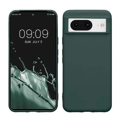 Immagine di kwmobile Custodia Compatibile con Google Pixel 8 Cover Back Case per Smartphone in Silicone TPU Protezione Gommata verde blu