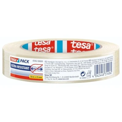 Immagine di tesa ULTRA RESISTANT 45902 00000 00 Nastro adesivo a filamenti tesapack® Trasparente (L x L) 50 m 25 mm 1 pz.