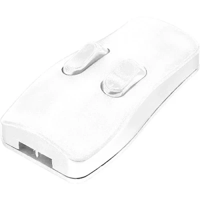 Immagine di TRU COMPONENTS 98001c411 Interruttore a cavo bianco, 2 spento/uno A, 1 pezzo.