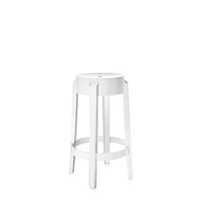 Immagine di Kartell Charles Ghost Sgabello, Set da 2, Bianco Coprente, H. 65