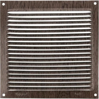 Immagine di Amig Griglia Quadrata in Alluminio Griglie di Ventilazione per Uscita d&#039;Aria Ideale Soffitto Cucina e Bagno Misure 170 x MM Colore Marrone