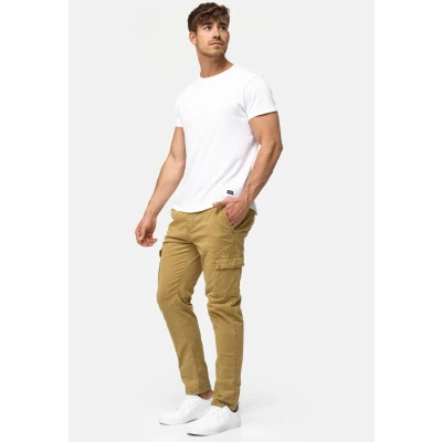 Immagine di Indicode Uomini Broadwick Cargo Pants Pantaloni in Cotone con 6 Tasche Amber S