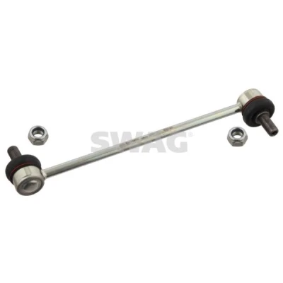 Immagine di SWAG 81 92 8592 Bielletta barra stabilizzatrice Assale anteriore Sx, Dx 260,1 M12 x 1,25 con dado autobloccante Acciaio argento