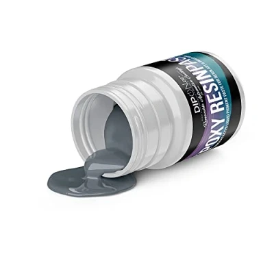 Immagine di DIPON.DE HIGH PERFORMANCE LIQUIDS &amp; PIGMENTS resina epossidica Pigmento colorato grigio argento circa RAL 7001 pasta professionale altamente pigmentata per