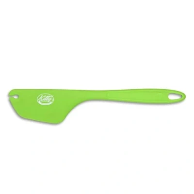 Immagine di Kitty Professional 2 in 1 raschietto silicone con anima acciaio inox accessori da forno e pulitore per ciotole lavabile lavastoviglie, resistente al calore (Calce)