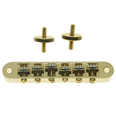 Immagine di KAISH Ponte Tune O Matic per chitarra a rulli Les Paul, SG, ES Dot, Gretsch Bigsby con pali filettati M4