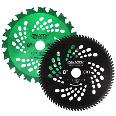 Immagine di LSHUZIYU, 205mm 20T 80T. Punte in Carburo, Foro Centrale 25.4mm Con Rondella 22.23 20 16mm, Lama per Decespugliatore, Disco Decespugliatore.