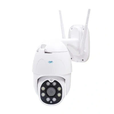 Immagine di PNI Telecamera di videosorveglianza wireless IP230TLR 1080P con H264 + PTZ supporta microSD da 128 GB, visione notturna, applicazione Tuya, P2P, Android, iOS, per interni ed esterni