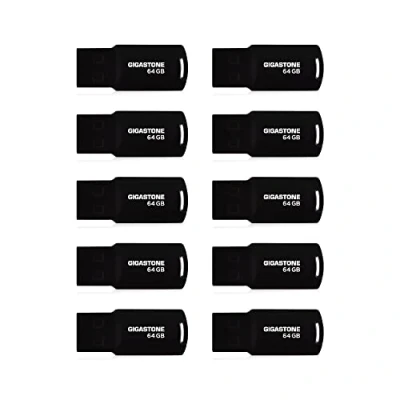 Immagine di Gigastone Chiavetta USB 64 GB Set da 10, V70 2.0 Memorizzazione dei dati Serie, design portachiavi, compatibile con interfaccia