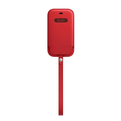Immagine di Apple Custodia a Tasca MagSafe in pelle (per iPhone 12 mini) Rosso