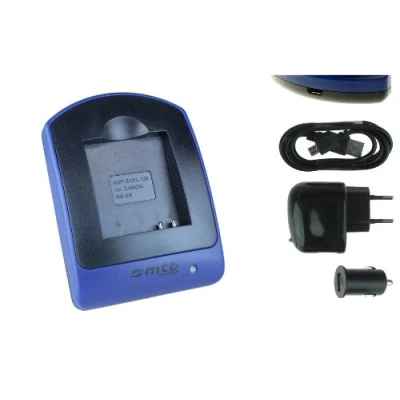 Immagine di Caricabatteria (USB/Auto/Corrente) per Canon NB 8L / PowerShot A2200, A3200 IS, A3300 A3350 IS...