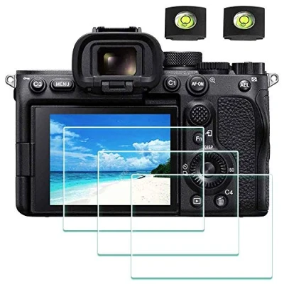 Immagine di ULBTER Protezione Schermo per Sony Alpha A7C 7C / A7S III 7S II A1 【Non A7CR 】, Pellicola Vetro Temperato 0,3 mm Durezza 9H Antigraffio Anti impronte [3+2 pezzi]