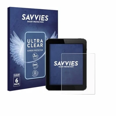 Immagine di savvies 7&quot; Pellicola Protettiva per Tablet PC con 7,0 Pollici (17.8 cm) [154.8 x 87 mm, 16:9] (6 Pezzi) Schermo Protettivo Ultra Trasparente