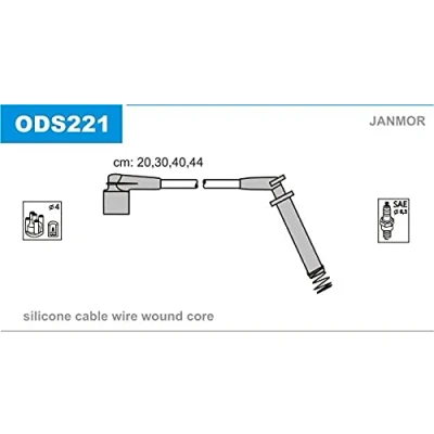Immagine di JANMOR ODS221 Kit Cavi Accensione OPEL: Corsa B Hatchback, Astra F CC, A CC