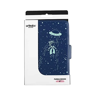 Immagine di WONDEE La Volatil Opportunità Custodia eBook da 7 a 8&quot; Pollici, Universale Libro Elettronico, Regolabile, con Porta Carte e Documenti Compatibile Kobo, Kindle Paperwhite Tutti