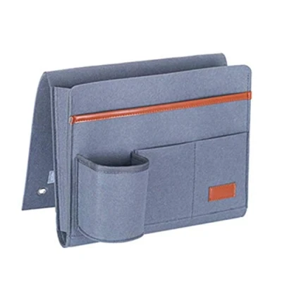 Immagine di Copiel Tasca per letto in feltro, organizer letto, divano sospeso, borsa portaoggetti da comodino, bottiglia, riviste, telefono, tablet e libri