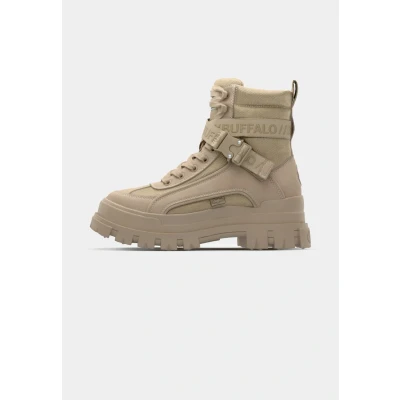 Immagine di Buffalo Aspha Stivaletti stringati, Donna, Taglia: 40, Beige Finta pelle / tessuto