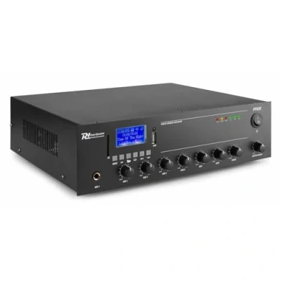 Immagine di 100V versterker Power Dynamics PPA50 50W met Bluetooth en mp3 speler Ideaal voor kleine geluids omroepinstallaties