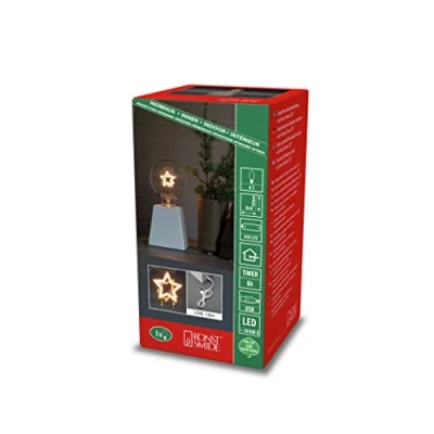 Immagine di Konstsmide 1813 200 Paesaggio a LED Stella Ambra (monocolore) Bianco Temporizzate