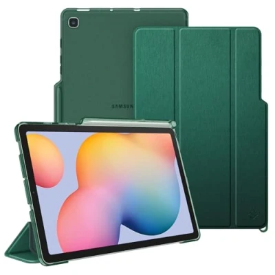 Immagine di FINTIE Custodia per Samsung Galaxy Tab S6 Lite 10.4&#039;&#039; 2024/2022/2020 con S Pen Holder, Sottile Leggero Case Posteriore Trasparente Cover Auto Sveglia/Sonno, Verde Scuro