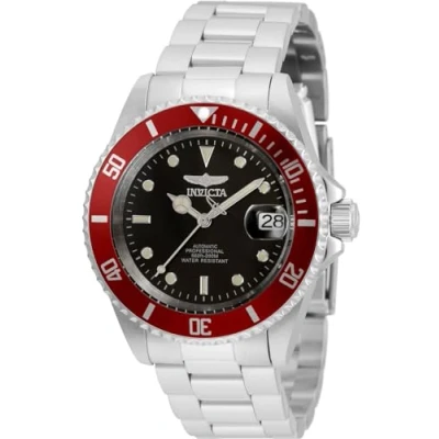 Immagine di Invicta Pro Diver Orologio da uomo in acciaio inossidabile con movimento automatico 40 mm, Argento / Rosso