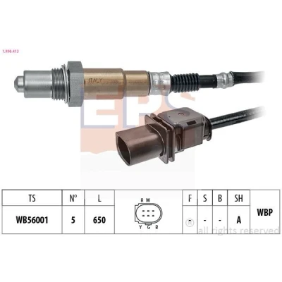Immagine di EPS 1.998.413 Sonda lambda riscaldato, planare, a banda larga, Filettatura prelubrificata 5 VOLKSWAGEN: Golf 7, 7 Variant