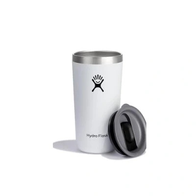 Immagine di Hydro Flask Tazza All Around 355 ml 12 oz con tappo a pressione prova di fuoriuscite Acciaio inox doppia parete isolata Senza BPA White, 355ml (12oz)