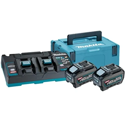 Immagine di KIT BATTERIE 40VMAX 5.0AH XGT BL4050Fx2 + DC40RB Makpac marca Makita, multicolore, único, 191U13 9