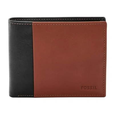 Immagine di Fossil Portafoglio da uomo Ward, Bifold in pelle Navy 11,4 cm L x 2,5 9,5 H ML3919400