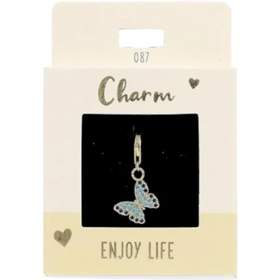 Immagine di Depesche 11785 087 Charms Express Yourself Ciondolo per collane e bracciali, Farfalla, Placcato Oro, Come Piccolo Regalo, Multicolore