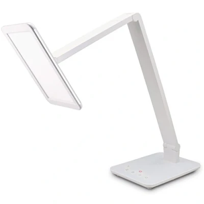 Immagine di FeinTech LTL00100 LED lampada da scrivania con Smart Touch 550 lumen colore della luce tocco regolabile e dimmerabile, caricatore USB, bianco, Classe di efficienza energetica A