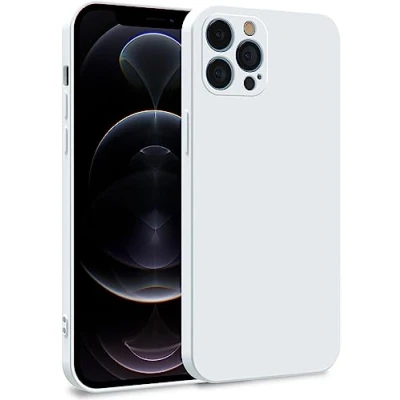 Immagine di MyGadget Cover per iPhone 12 Pro Custodia in Silicone Morbido a Doppio Strato Case con Protezione Fotocamera &amp; Fodera Interna Antigraffio Bianco