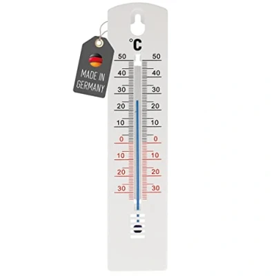 Immagine di Lantelme, 3188, Termometro per interni ed esterni, in plastica, temperatura analogica da 35 a +50 C, colore bianco, 20 cm
