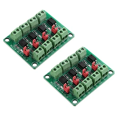 Immagine di HALJIA 2 Pezzi PC817 4 Canali Optocoupler Isolamento Scheda Convertitore Adattatore Modulo 3.6 30V Driver Fotoelettrico Isolato PC 817