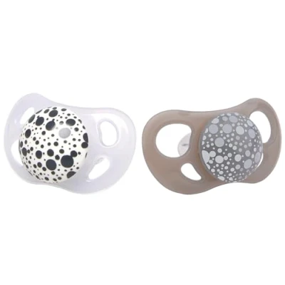 Immagine di Twistshake Set di 2 tettarelle ortodontiche in silicone, 6 mesi e +, Senza BPA, Grigio pastello/Bianc (78595)