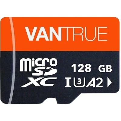 Immagine di VANTRUE 128GB Scheda di memoria microSD, UHS I U3 4 K, con adattatore, compatibile Dashcam, smartphone, tablet, Action Camera e telecamera sorveglianza