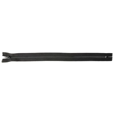 Immagine di Trimz 30 cm ( 30,5 cm) One Way End Stop Zip con Denti 10PCS 4 mm, Poliestere, Nero, x 1