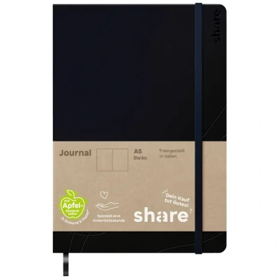 Immagine di share 4 0014103 Taccuino bianco Blu scuro Numero di fogli: 192 DIN A5