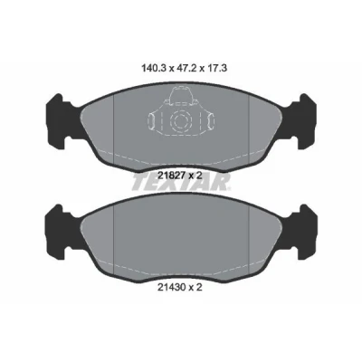 Immagine di TEXTAR 2182702 Kit pastiglie freno Non predisposto per contatto segnalazione usura CITROËN: Saxo Hatchback, Xsara Station Wagon, Hatchback