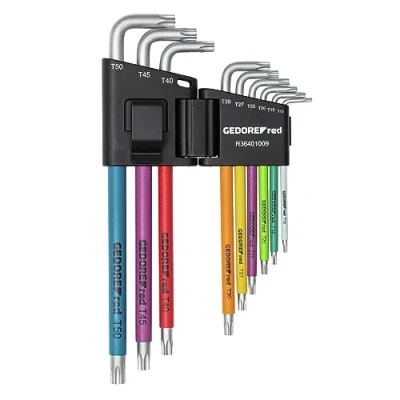 Immagine di Gedore R36401009 TX Kit di chiavi a brugola T 10, 15, 20, 25, 27, 30, 40, 45, 50
