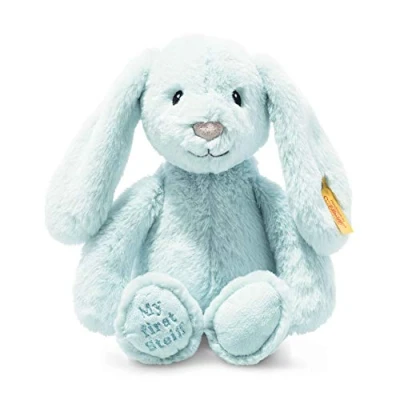 Immagine di Steiff 242335 Soft Cuddly Friends My First Hoppie Coniglietto 26 cm Peluche per Bambini Azzurro (242335) Blu 153 g