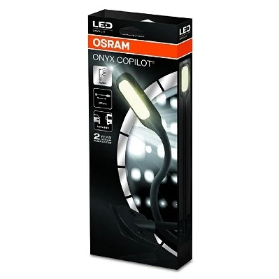 Immagine di OSRAM Lampada da lettura, Luce LED interni 4052899077331 ONYX COPILOT® L 7 (monocolore) 12 V, 24 V (L x A) 370 26 10 mm Collo flessibile,