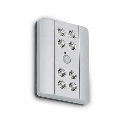 Immagine di Briloner luce notturna con rilevatore di movimento, sottopensile da cucina a LED, per armadietto, illuminazione lampada cucina, batteria, notturna, color titanio