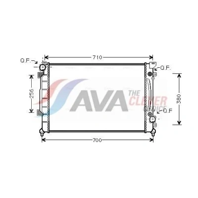 Immagine di PRASCO AIA2157 Radiatore motore Alluminio 632 448 32 con giunti rapidi Alette di raffreddamento saldate AUDI: A6 C5 Avant