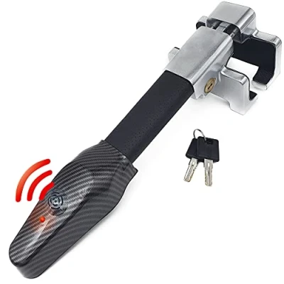 Immagine di KRASER KR830 Antifurto Auto con Allarme, 120dB, Blocca Sterzo di Alta Sicurezza, Facile da Usare, Sistema Bloccasterzo Automobile Universale, Blocco Volante Sonoro per Auto, Camper, Fourgone...