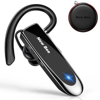 Immagine di New bee Auricolare Bluetooth wireless Vivavoce nell&#039;orecchio con tecnologia Clear Capture In Ear per iPhone Samsung Huawei HTC, Sony, ecc. (nero)